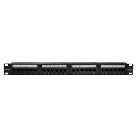 Патч-панель 19", 24хRJ-45, UTP, Cat.5e, 1U (10-0403): Патч-панель 19''