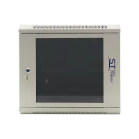ST-NC9U600 (серый) С ПОЛКОЙ. Шкаф телекоммуникационный 19 настенный 9U. Space Technology