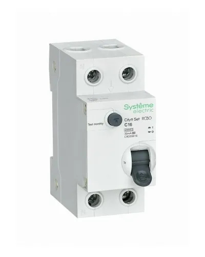 City9 Set 1P+N С 16А 4.5kA 30мА A 230В (C9D55616). Автоматический выключатель дифференциального тока. Systeme Electric в Щелково