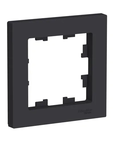 AtlasDesign рамка 1-постовая универсальная, карбон (ATN001001). Рамка универсальная. Systeme Electric в Щелково