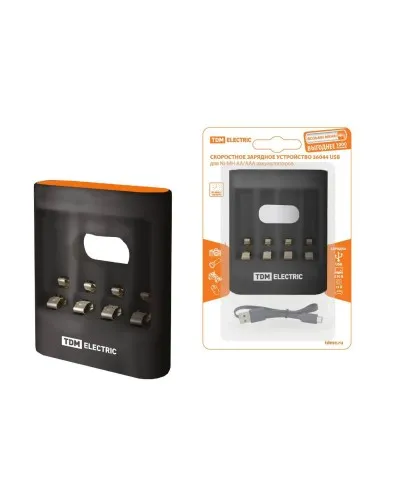 Зарядное устройство 36044 (3600mA 4слота АА/ААА 4 кан.USB) (SQ1702-0100). Зарядное устройство. TDM ЕLECTRIC в Щелково