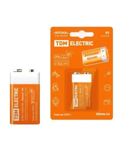 6LR61 Крона 9V BP-1 TDM (SQ1702-0013). Элемент питания. TDM ЕLECTRIC в Щелково