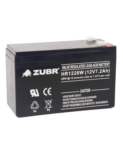 ZUBR HR 1228W (12V, 7,2Ah). Аккумулятор герметичный свинцово-кислотный. ZUBR в Щелково