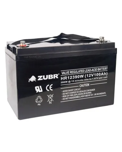 ZUBR HR 12390W (12V, 110Ah). Аккумулятор герметичный свинцово-кислотный. ZUBR в Щелково