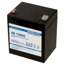 АБ 1205С. Аккумулятор стационарный свинцово-кислотный с регулирующим клапаном. Болид