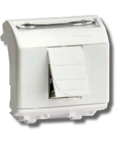 Розетка RJ-45 Brava 2 модуля белая (76655B): Розетка компьютерная с двумя разъёмами в Щелково