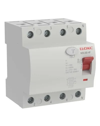 YON MAX MDL100 ВДТ, 4P, 30mA, 63A, АС (MDL100-4P2-63-AC). Автоматический выключатель дифференциальный (УЗО). ДКС в Щелково