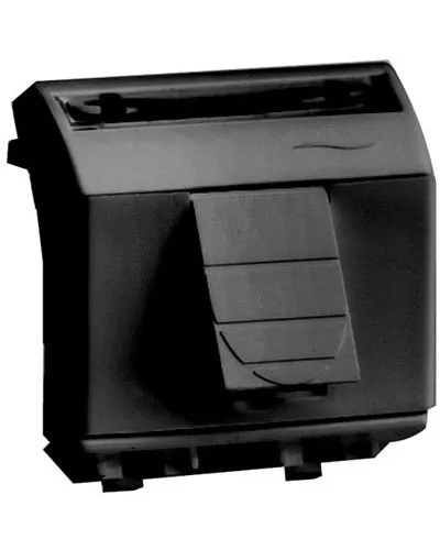 Розетка RJ-45 Brava 2 модуля черная (77450N): Розетка компьютерная с одним экранированным разъёмом в Щелково