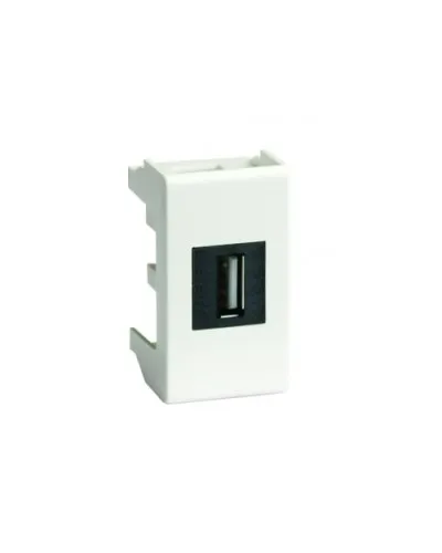Розетка USB 2.0 Brava 1 модуль белая (76200B): Розетка USB в Щелково