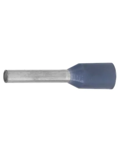 Наконечник-гильза НШВИ 0.75-12, серый (100 шт) (IF0.75-12GR). Наконечник-гильза с изолированным фланцем. ДКС в Щелково