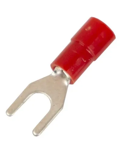 Наконечник вилочный НВИ 0,25-1,5 М5 (D5,3мм) (100 шт) (2A15P-EE-PA). Наконечник вилочный с изолированным фланцем ПА. ДКС в Щелково
