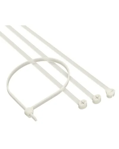 Хомут 4,8x200 P6.6, белый (100шт) (21215SR): Хомут с двойным замком в Щелково