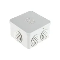 Коробка JBS070 70х70х40, 6 вых., IP44, серая (44056). Коробка монтажная. Экопласт