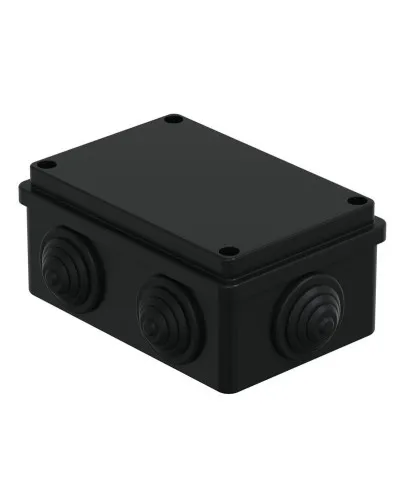 Коробка JBS120 120х80х50, 6 вых., IP55, черная (44008BL-1). Коробка монтажная. Экопласт в Щелково