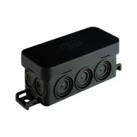 Коробка JBL090 90х42х40, 10 вых., IP55, черная (44055BL-1). Коробка монтажная. Экопласт