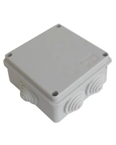 Коробка JBS100 100х100х55, 6 вых., 4P (1,5…6мм²) серая (43207HF-GR). Коробка монтажная, огнестойкая, без галогена. Экопласт в Щелково