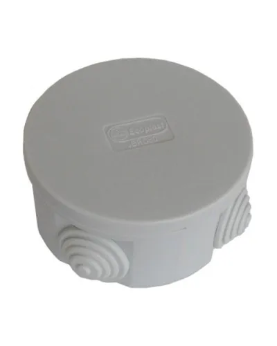 Коробка JBR080 D=80х40, 4 вых. IP44, серая (44005HF). Коробка монтажная, без галогена. Экопласт в Щелково