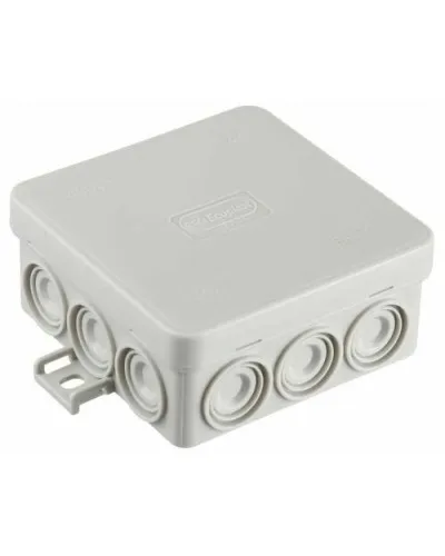 Коробка JBL085 85х85х38, 12 вых., 8P (0,15...2,5мм²) серая (43355HF-GR). Коробка монтажная, огнестойкая, без галогена. Экопласт в Щелково