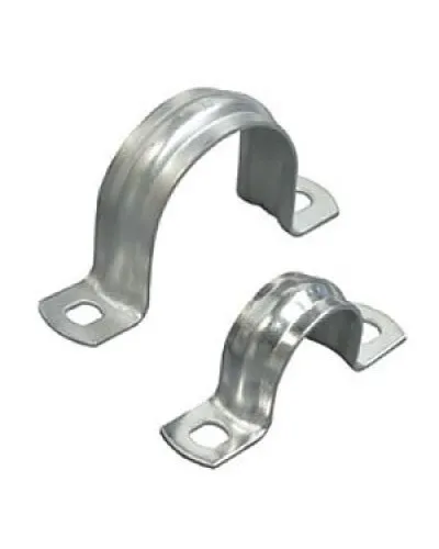 Скоба двухлапковая D50 с двумя отверстиями (50шт) (43650-50): Скоба оцинкованная в Щелково