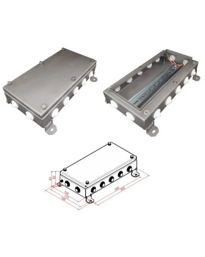 КМ IP55-1530, 14 вводов, нержавейка. Коробка монтажная электротехническая. Гефест в Щелково