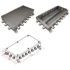 КМ IP66-2040, нержавейка. Коробка монтажная электротехническая. Гефест