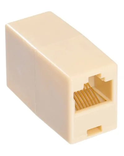 RJ-45 (розетка)-RJ-45 (розетка) (бежевый): Разъем распределительный в Щелково