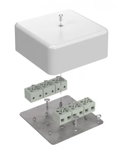 Коробка огнестойкая 103х103х45 (латунь) (40-0470-FR6.0-12-Е60). Коробка огнестойкая для открытой установки. Промрукав в Щелково