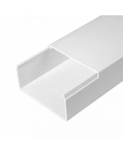 Короб 80х40 (Промрукав) (PR.0580401). Кабель-канал с двойным замком белый 80х40. Промрукав в Щелково