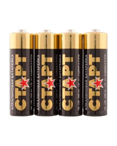 СТАРТ LR6-SH4-BOX (1,5 В, AA, LR6), упак. 4 шт.. Алкалиновые батарейки. СТАРТ в Щелково